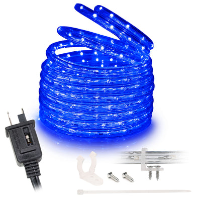 Blue 1/2" Thick LED Rope Lights | IP65 Indoor/Outdoor Lighting | ETL Certified - West Ivory LED Lighting 