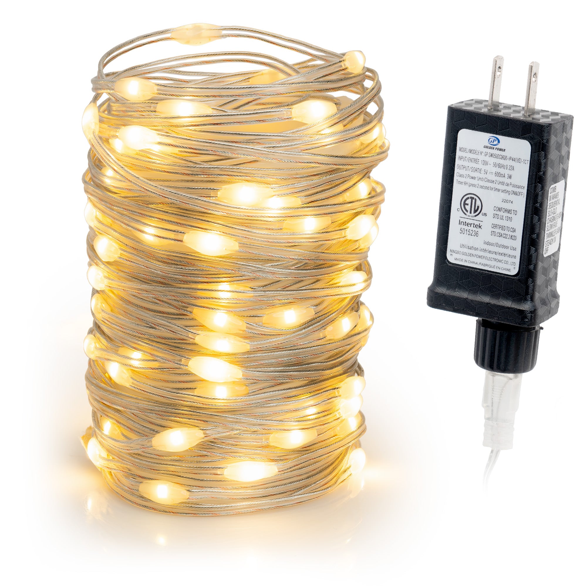WARM WHITE Flexi Ribbon LED String Lights 33ft 100 LEDs 8 Modes w/6H T –  West Ivory LED Lighting