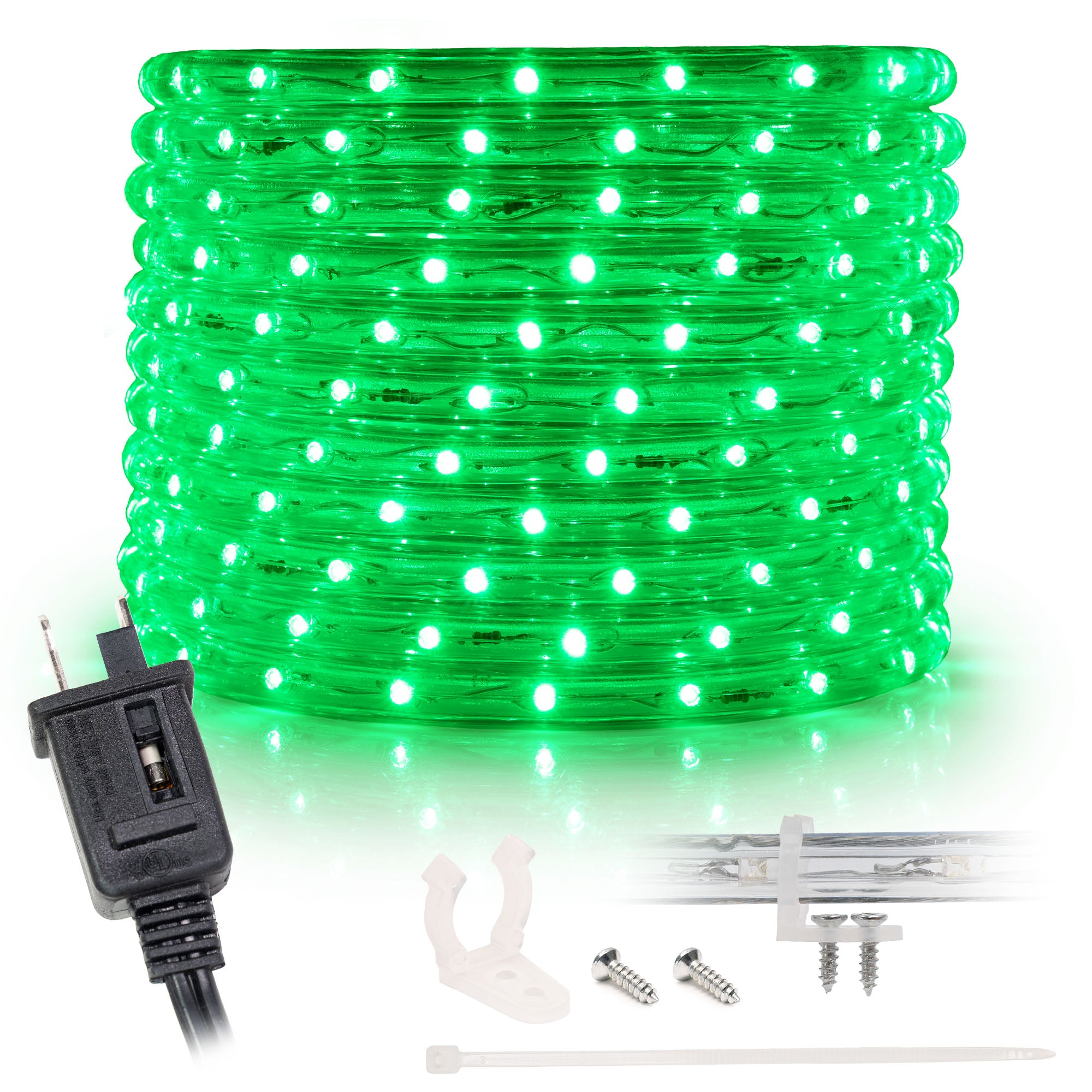 Green 1/2 Thick LED Rope Lights  IP65 Indoor/Outdoor Lighting – West  Ivory LED Lighting